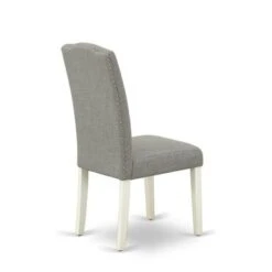 Wood Dinette Set - Butterfly Leaf Dining Table And Nail Head Parsons Dining Room Chairs (Color, Upholstered & Pieces Options) - NOEN5-LWH-78 -Gourmet Interiors 8be18020 2655 45ec a062 3b32c347b9e6