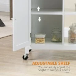 HOMCOM Kitchen Trolley, Wood Top Utility Cart On Wheels With Open Shelf And Storage Drawer For Dining Room, Kitchen - Grey -Gourmet Interiors 8c8e6b10 b0e8 44e8 bd5f fe71ce1d2c32