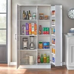 Simple Living Lawrence Tall Pantry Cabinet - Charcoal Grey -Gourmet Interiors 8cd0836c 84ec 4091 8b8f bf6fedb1404b