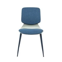 Big Backrest Metal Foot Polyester Upholstered Seat Comfortable Design Style Dining Chair(2 Pieces) - Yellow -Gourmet Interiors 8cded2b1 a92c 4ec6 a61a a89d288ef9b1