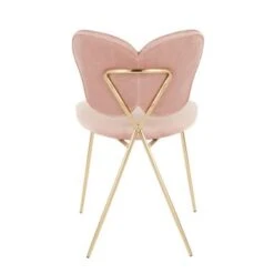 Madeline Chair In Velvet & Gold Metal - Set Of 2 - N/A - Blush Pink -Gourmet Interiors 8ce7c7f9 5b33 434e 878c d94a765ab370