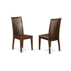 East West Furniture Hartland Dining Set - A Round 42in Dinette Table & Kitchen Chairs (Pieces & Finish Options) - HLIP5-BMK-W -Gourmet Interiors 8d209fd6 e28c 43d3 919c 3a0945f10356