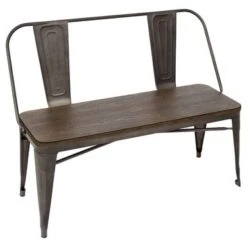 Carbon Loft Samira Industrial Dining Bench - Single - Espresso - Short -Gourmet Interiors 8d9be922 4b84 4cd6 8a86 826113533831