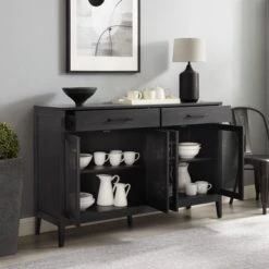 Milo Sideboard - 15.75"x56"x36" - 15.75"x56"x36" - Black -Gourmet Interiors 8e3a658f de0a 4367 92ab 9507b6ff1243
