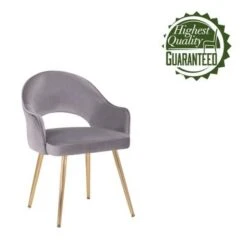 Porthos Home Fifer Velvet Dining Chair - Grey -Gourmet Interiors 8e9c930e 1218 4a2d 9d00 8d65b45d8201