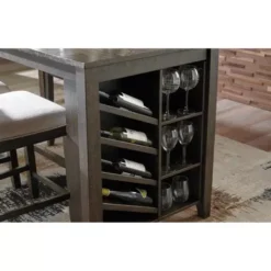 Rokane Rectangular Counter Table W/Storage -Gourmet Interiors 8ecbbea5 7d7a 41ca 9480 f9a49a9e688e