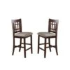 Height Chair With Beige Upholstered Seat, Set Of 2, Brown - Set Of 2 - Counter Height 2 Height Chair With Beige Upholstered Seat, Set Of 2, Brown - Set Of 2 - Counter Height -Gourmet Interiors 8f96a4d0 c4c5 4a88 9adb 9dc94da0a079