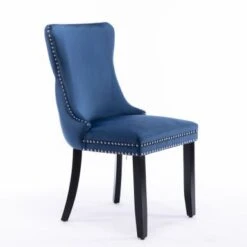 Upholstered Wing-Back Dining Chairs(Set Of 2) - N/A - Blue 27 Upholstered Wing-Back Dining Chairs(Set Of 2) - N/A - Blue -Gourmet Interiors 8ff48eca aaef 4f44 bebc a0577ee86a30
