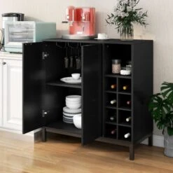 Sideboards And Buffets With Storage Coffee Bar Cabinet - Black -Gourmet Interiors 90178fca 8ec3 4a0b b792 eae7fb91d477