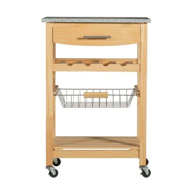 Denton Kitchen Island With Granite Top Natural 4 Denton Kitchen Island With Granite Top Natural - Image 2