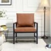 PHI VILLA Accent Living Room Lounge Sofa Chair With Metal Frame - Brown -Gourmet Interiors 91c21607 a0e5 4ca8 89cc 6111584ffff8