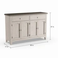 The Gray Barn Steeplechase Grey White Wood Server - Distressed Gray Top / Sea White Base -Gourmet Interiors 91dfe833 6efe 46b9 be9f 5ce1c50f9a62