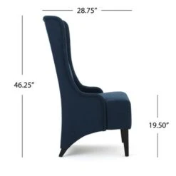 Callie High-back Fabric Dining Chair By Christopher Knight Home - 23.25" L X 28.75" W X 46.25" H - Teal -Gourmet Interiors 921acbc8 24ce 4881 8789 d50f34614928