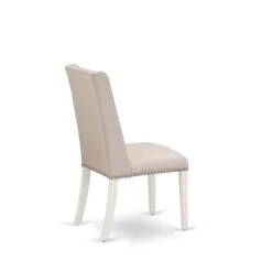 Dining Room Table Set - Rectangular Dining Table & Kitchen Chairs - Linen White Finish (No. Of Chairs & Bench Options) - V076FL201-7 -Gourmet Interiors 92439bcf 4936 4d8a a273 a225f3ed60f9