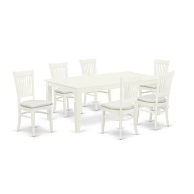 Mid-Century Dining Table Set - Butterfly Leaf Dining Table & Chairs With Slatted Back (Pieces, Color & Seat Type Options ) - LGVA5-BLK-C 5 Mid-Century Dining Table Set - Butterfly Leaf Dining Table & Chairs With Slatted Back (Pieces, Color & Seat Type Options ) - LGVA5-BLK-C - Image 3