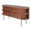 Aurelle Home Mid-Century Modern Solid Walnut Sideboard - Natural Oil -Gourmet Interiors 92a768f1 6973 4654 aae3 53d1ab53a354
