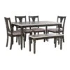 Harcrest 6PC Dining Set Gray 2 Harcrest 6PC Dining Set Gray -Gourmet Interiors 93024e22 56e9 4670 bcfd 4d5f6f669db6