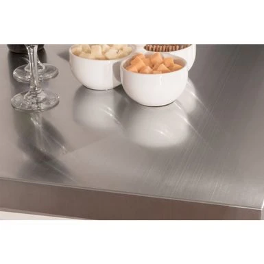 Hillsdale Kennon Kitchen Cart In White With Stainless Steel Top - Kitchen Cart - Stainless Steel 6 Hillsdale Kennon Kitchen Cart In White With Stainless Steel Top - Kitchen Cart - Stainless Steel - Image 4