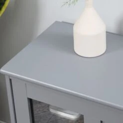 HOMCOM Modern Kitchen Sideboard, Stackable Storage Cabinet, Sliding Glass Door Console, Cupboard Serving Buffet For Kitchen - White -Gourmet Interiors 94bad186 3029 40a5 8038 91720c477837