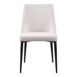 Aurelle Home Modern Scooped Seat Dining Chair - Set Of 2 - White