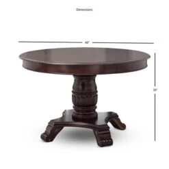 Gracewood Hollow Djaout Round Cherry Table With Removable Top - Black Top -Gourmet Interiors 95ae026a 4fd2 491f 9d59 5a380c0e6b1b