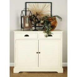 MDF Farmhouse Cabinet 35 X 40 X 12 - Cream -Gourmet Interiors 95dfde11 a57e 48b7 8827 d145e067e1ba
