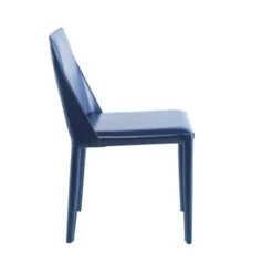 Porthos Home Fei Dining Chairs Set Of 2, Bridle Leather And Steel - Grey -Gourmet Interiors 962558c7 60a2 4bcb b8b5 de6e9caf525a