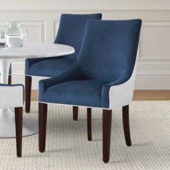 Julianna Upholstered Dining Chair By Greyson Living - Smoke/Snow -Gourmet Interiors 96b0ddb3 1bfc 4e82 ad43 6b6ea593f1c9