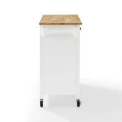 Laurel Kitchen Island/Cart - 18"x42"x32.63" - Portable - White - Wood -Gourmet Interiors 9786f092 8c3c 44ba 9b91 ca7168c33645