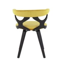 Carson Carrington Viby Mid-century Modern Swivel Dining/ Accent Chair - N/A - Yellow Velvet/Black -Gourmet Interiors 97dbee28 0401 46a0 9b3e 28dceda3ae1e