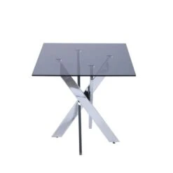 Somette Gene 51 Inch Dining Table - Chrome - Chrome -Gourmet Interiors 98367c91 2d8d 44fd 9f65 a3262b578026