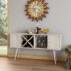 Carson Carrington Shorewood Mid-Century Modern Wood Sideboard - Natural Finish -Gourmet Interiors 99131432 daf9 4163 80f9 6215270e7511