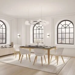 Midtown Concept Indoor 5pc Petheer Dining Set - Black Table And Grey Chairs With Aluminum Legs -Gourmet Interiors 99c25a3f 5762 4e20 9fb3 aab2aa1f52fd