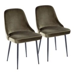 Silver Orchid Naldi Contemporary-Glam Velvet Dining Chair (Set Of 2) - Black Velvet/Chrome -Gourmet Interiors 9a04b90b cdd2 4a9d a575 be3b1826dd1d