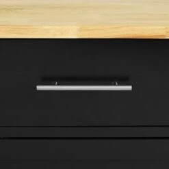 Savannah Wood Top Drop Leaf Kitchen Island/Cart - 30"d X 42"w X 37"h - Black -Gourmet Interiors 9a7d21e9 a1f2 42a2 a6f1 06102cc348cc