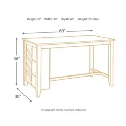 Rokane Rectangular Counter Table W/Storage -Gourmet Interiors 9aaf2e8f 596b 4872 ac3e 309494df8da8