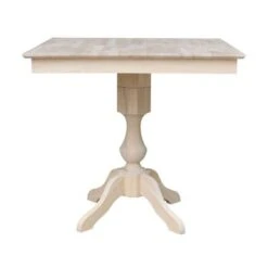 36" X 36" Square Top Pedestal Table - Unfinished - 35.9"H -Gourmet Interiors 9ab2c9c1 318b 48ca 96d0 7aa9be060e9b