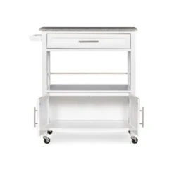 Chestley Kitchen Cart With Granite Top White -Gourmet Interiors 9af122ed 1ce4 4cb2 a96b 334ca799e8ed