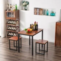 Porch & Den 3-piece Counter Height Dining Set Pub Table - Walnut -Gourmet Interiors 9b2980ad 9ee5 4663 9bc4 886441a037dd