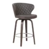 Mynette 30" Swivel Brown Faux Leather Bar Stool -Gourmet Interiors 9b877928 1a3a 4d41 8a22 9aa082c9d31f