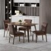 Kwame Upholstered Dining Chairs (Set Of 4) By Christopher Knight Home - Dark Brown/ Walnut -Gourmet Interiors 9caf692d 2f0d 4f00 8148 20108b675c31
