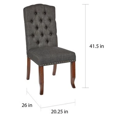 Jessica Fabric Tufted Dining Chair - Blue 6 Jessica Fabric Tufted Dining Chair - Blue - Image 4