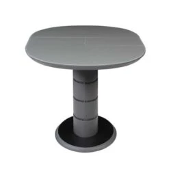 Somette Kenya Extendable Dining Table With Art Deco Stripe Base - Black -Gourmet Interiors 9d79f090 dea4 4fc4 9640 4c897a674f77