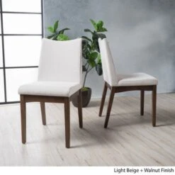 Dimitri Mid-Century Fabric Dining Chair (Set Of 2) By Christopher Knight Home - Mint With Walnut -Gourmet Interiors 9d8a6827 0b68 462e 9048 cdd18675b080