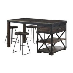 Somette Canyon Ridge Brown Counter Height Dining Table - 66"W X 36"D X 36"H - 66"W X 36"D X 36"H - Brown -Gourmet Interiors 9e00cead ae4f 4838 b47c ae14cd403fa3