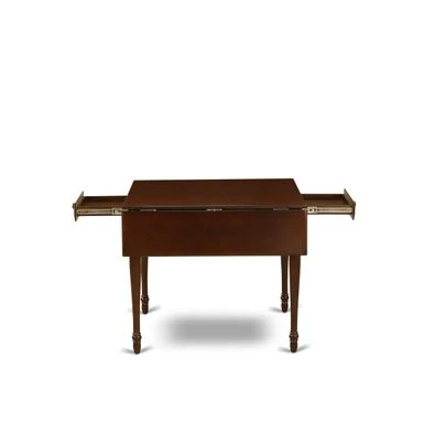 Wooden Dining Table And Chocolate Linen Fabric Upholstery Seat Kitchen Dining Chairs - Mahogany Finish (Pieces Option) - MZNO3-MAH-C 12 Wooden Dining Table And Chocolate Linen Fabric Upholstery Seat Kitchen Dining Chairs - Mahogany Finish (Pieces Option) - MZNO3-MAH-C - Image 11