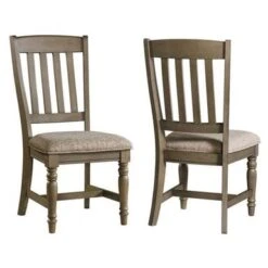 Balboa Park Roasted Oak Chairs With Cushion Seat (Set Of 2)