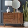 Carson Carrington Horsens 3-Drawer Mid-Century Modern Buffet/Sideboard - Walnut -Gourmet Interiors 9ea59ca4 d259 41b0 9ad7 3f24655fbb67