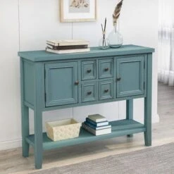 Moda Cambridge Series Buffet Sideboard Console Table With Bottom Shelf - Dark Blue 12 Moda Cambridge Series Buffet Sideboard Console Table With Bottom Shelf - Dark Blue -Gourmet Interiors 9eefef02 19a9 4a07 ba24 0ac730ba56b8