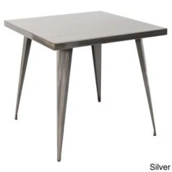 Austin Industrial Dining Table 32" X 32" - Austin Industrial Dining Table Silver